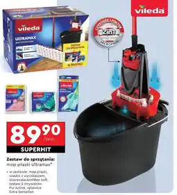 Biedronka Zestaw do sprzątania mop płaski Ultramax Vileda oferta