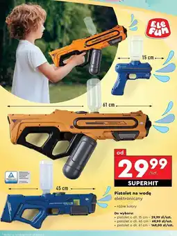 Biedronka Pistolet na wodę elektroniczny 61 cm Elefun oferta