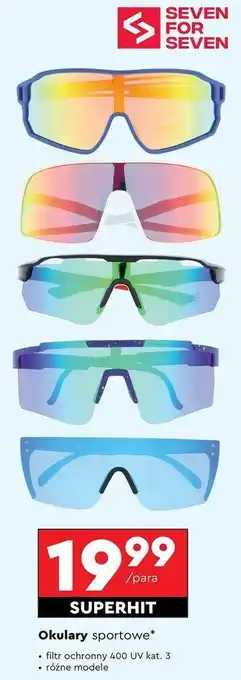 Biedronka Okulary przeciwsłoneczne sportowe Seven For 7 oferta