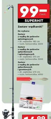 Biedronka Zestaw z wędką do połowów spławikowcyh i gruntowych Paladin oferta