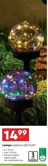 Biedronka Lampa solarna kula oferta