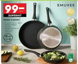Biedronka Komplet patelnii 20 cm + 24 28 Smukee oferta