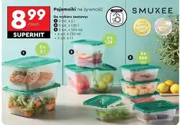 Biedronka Pojemniki na żywność 1 l Smukee oferta