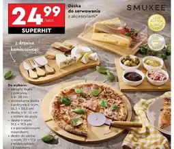Biedronka Deska do serwowania ze sztućcami serów Smukee Kitchen oferta