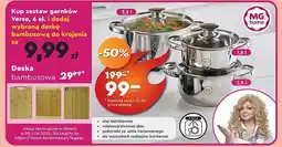 Biedronka Deska do krojenia z bambusowego drewna Mg Home oferta