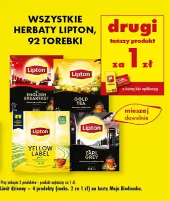 Biedronka Herbata Lipton Daring English Breakfast oferta
