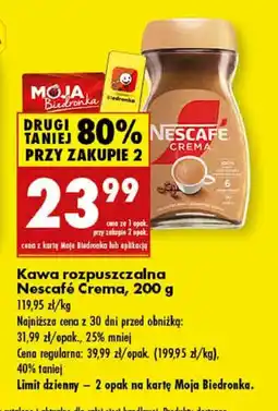 Biedronka Kawa Nescafe Crema oferta