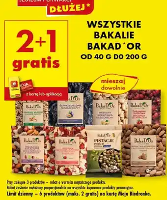 Biedronka Pistacje prażone solone Bakad'or oferta