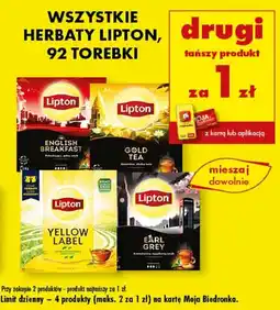 Biedronka Herbata Lipton 92 torebki oferta