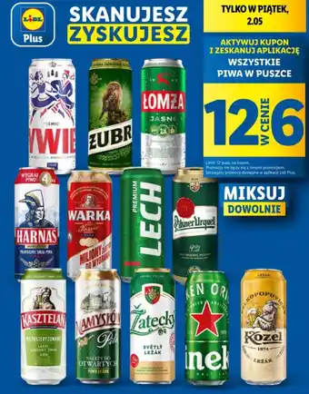 Lidl Piwa w puszce oferta