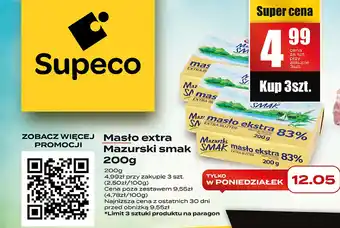 Supeco Masło extra Mazurski smak 200g oferta