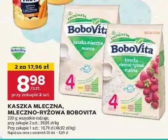 Stokrotka Kaszka mleczno- ryżowa z malinami Bobovita oferta