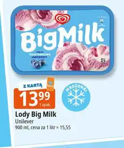 E.Leclerc Lody śmietankowo-jagodowe Algida Big Milk oferta