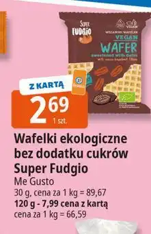 E.Leclerc Wafelki wegańskie słodzone daktylami z kremem kakaowo-orzechowym Super Fudgio oferta
