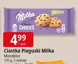 E.Leclerc Ciastka z kawałkami czekolady Milka Pieguski oferta