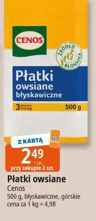 E.Leclerc Płatki owsiane górskie Cenos oferta