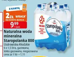E.Leclerc Woda lekki gaz Staropolanka 800 oferta