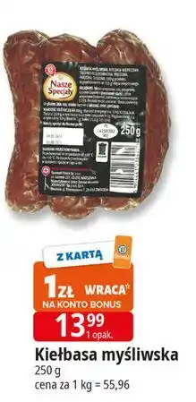 E.Leclerc Kiełbasa myśliwska Wiodąca Marka Nasze Specjały oferta