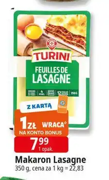E.Leclerc Makaron lasagne Wiodąca Marka Turini oferta