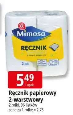 E.Leclerc Recznik papierowy 2-warstwowy 96 listków Wiodąca Marka Mimosa oferta