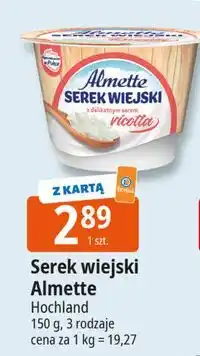 E.Leclerc Serek wiejski z serem ricotta Hochland Almette oferta