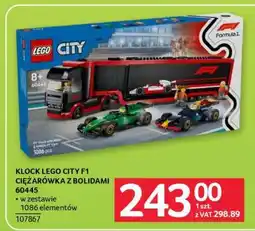 Selgros Klock LEGO City F1 Ciężarówka z Bolidami 60445 oferta