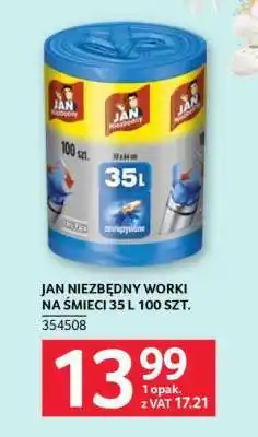 Selgros JAN NIEZBĘDNY Worki na śmieci 35 L 100 szt oferta