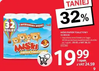 Selgros MIŚKI PAPIER TOALETOWY 32 ROLKI oferta