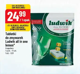 Polomarket Tabletki do zmywarek Ludwik all in one lemon oferta