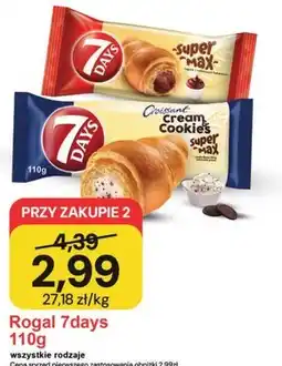 Społem 7 Days Super Max Rogalik z nadzieniem o smaku waniliowym 110 g oferta
