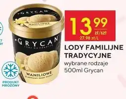 Społem Grycan Lody waniliowe 500 ml oferta