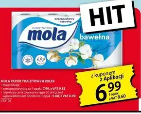 Selgros Mola Biała Bawełna papier toaletowy 8 rolek oferta