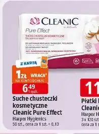 E.Leclerc Chusteczki suche do pielęgnacji twarzy pure effect Cleanic oferta