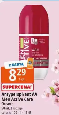 E.Leclerc Antyperspirant senstivie Aa Men Active Care oferta