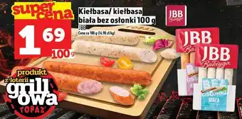 Topaz Kiełbasa biała bez osłonki 100g JBB oferta