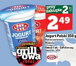 Topaz Jogurt naturalny Polski 350 g Mlekpol oferta