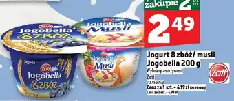 Topaz Jogurt zbożowy/musli Jogobella 200 g Zott oferta