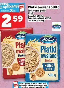 Topaz Płatki owsiane 500 g Melvit oferta