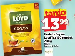 Topaz Herbata Ceylon Loyd Tea 100 torebek 200 g Mokate oferta