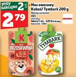Topaz Mus owocowy Kubuś jabłko brzoskwinia 200g oferta