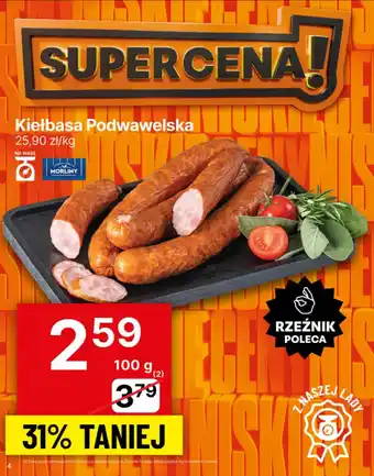 Delikatesy Centrum Kiełbasa Podwawelska 100g Morliny oferta