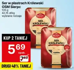 Delikatesy Centrum Ser w plastrach Królewski OSM Sierpc 135g oferta