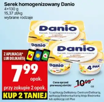Delikatesy Centrum Serek homogenizowany Danio 4x130g oferta