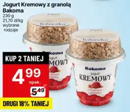 Delikatesy Centrum Jogurt Kremowy z granolą Bakoma 230g oferta