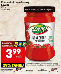 Delikatesy Centrum Koncentrat pomidorowy Łowicz 190g oferta