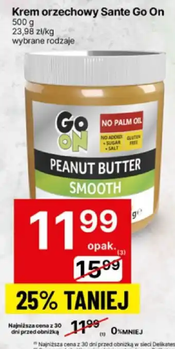 Delikatesy Centrum Krem orzechowy Sante Go On oferta