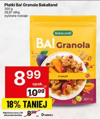 Delikatesy Centrum Płatki Ba! Granola Bakalland oferta