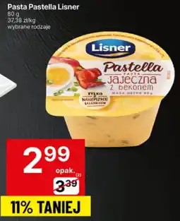 Delikatesy Centrum Pasta Pastella jajeczna z bekonem 80g Lisner oferta