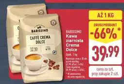 ALDI BARISSIMO Kawa ziarnista Crema Dolce oferta