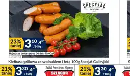 Sużyw Kiełbasa grillowa ze szpinakiem i fetą Specjał Galicyjski oferta